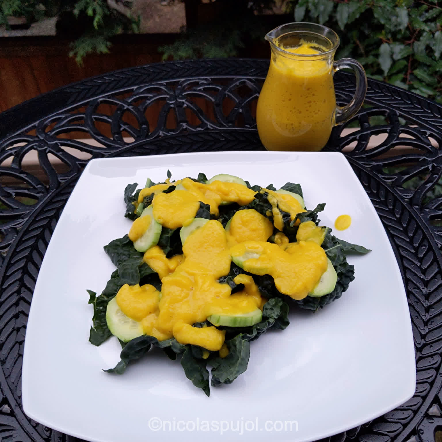 Kale Cucumber Salad With Golden Beet Dressing Recipes 0808